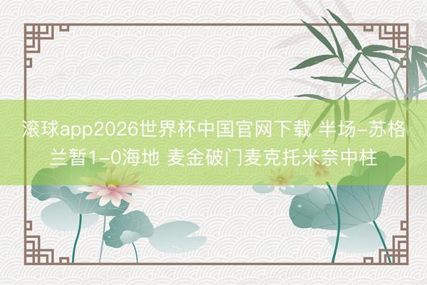 滚球app2026世界杯中国官网下载 半场-苏格兰暂1-0海地 麦金破门麦克托米奈中柱