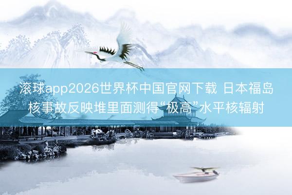 滚球app2026世界杯中国官网下载 日本福岛核事故反映堆里面测得“极高”水平核辐射