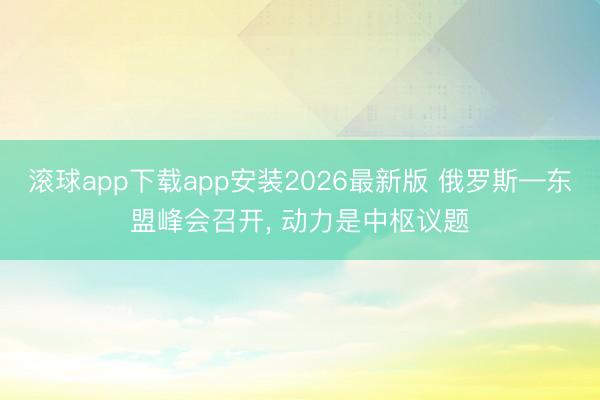 滚球app下载app安装2026最新版 俄罗斯—东盟峰会召开, 动力是中枢议题
